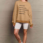 Simply Love SEASONAL Full Size Letter Graphic Round Neck Sweatshirt
