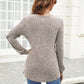Ribbed Surplice Long Sleeve T-Shirt