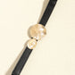 Black, Caramel, or Ivory One Size PU Leather Belt