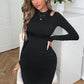 Cutout Long Sleeve Pencil Dress