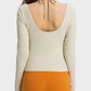 Halter Neck Long Sleeve Sporty Top