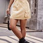Women's Full Size Denim Mini Skirt with Pockets