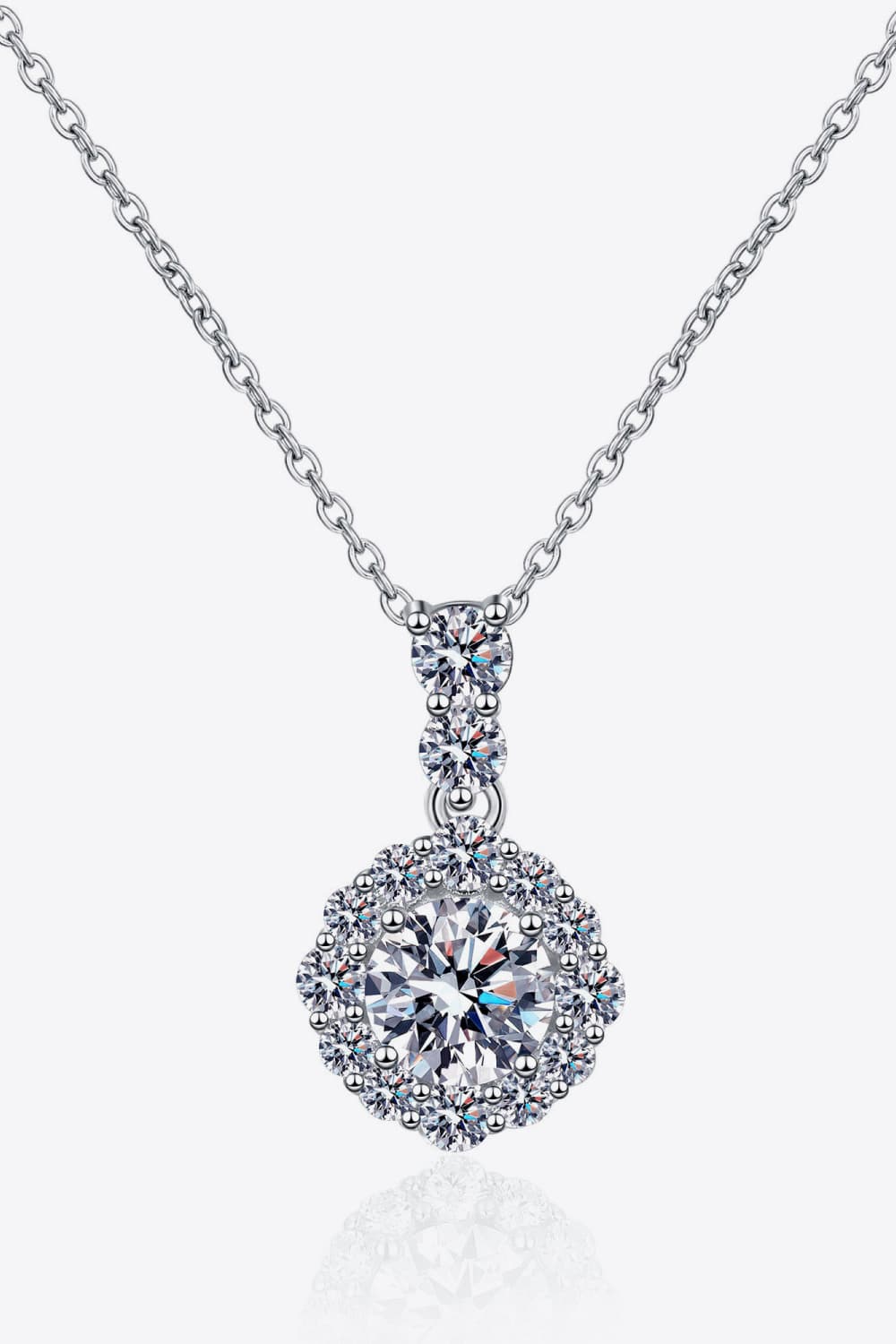 1 Carat Moissanite 925 Sterling Silver Necklace 💜