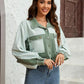 Color Block Crop Jacket with Pockets