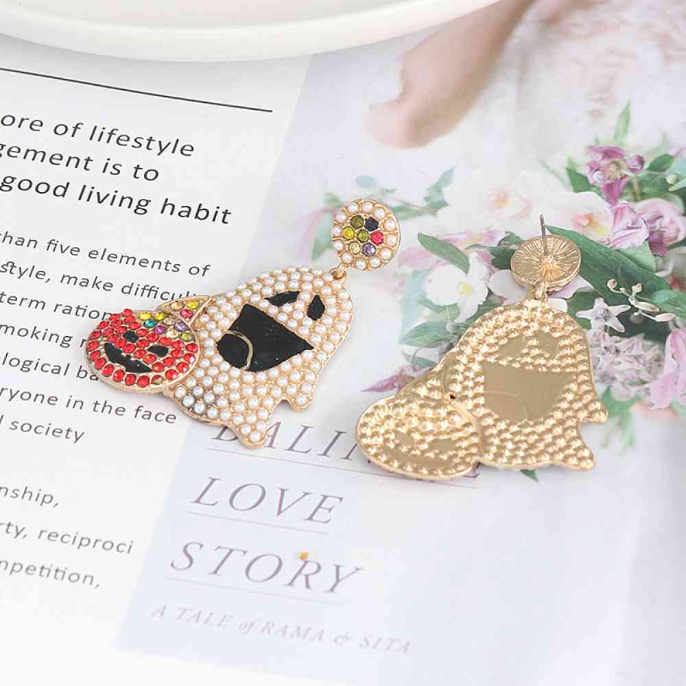 Halloween Ghost Rhinestone Alloy Earrings