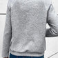 Geometric Snap Button Long Sleeve Sweatshirt