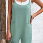 Spaghetti Strap Romper with Pockets