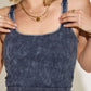 Zenana Ribbed Washed Square Neck Tank - Brand Zenana
