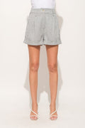 And The Why Pin Striped High Waist Rolled Shorts *