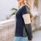 V Neck Color Block Top