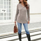 Ribbed Surplice Long Sleeve T-Shirt