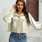 Color Block Crop Jacket with Pockets