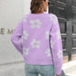 Floral Dropped Shoulder Sweater