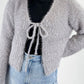 Noelle One Size Tied Open Front Dropped Shoulder Cardigan