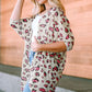 Printed Open Front Half Sleeve Cardigan