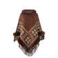 BeautifulMe Fringe Geometric Cape Sleeve Poncho