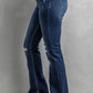 Mcklynn Button Fly Distressed Bootcut Jeans