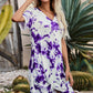 Women's Twisted V-Neck Short Sleeve Dress