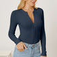Adryane Jay Zip Up Long Sleeve Bodysuit