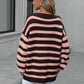 Striped Dropped Shoulder Sweater