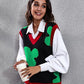 Four Leaf Clover V-Neck Sweater Vest