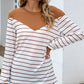 Striped Round Neck Long Sleeve T-Shirt