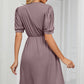 V-Neck Puff Sleeve Dress