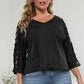 3/4 Sleeve Cutout Detail Top