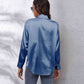 Collared Neck Buttoned Long Sleeve Shirt