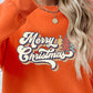 Christmas THEMED Letter Graphic Round Neck Sweatshirt