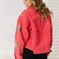 Sequin Raw Hem Jacket