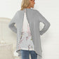 Floral Open Front Long Sleeve Cardigan