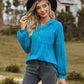 Full Size Cable-Knit Dropped Shoulder Hoodie
