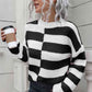 KnitwearTime Color Block Dropped Shoulder Sweater