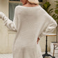 Beauteous Boat Neck Dropped Shoulder Knit Top