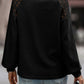 Lantern Sleeve Round Neck Blouse