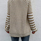 LakenLea Striped V-Neck Button-Down Cardigan