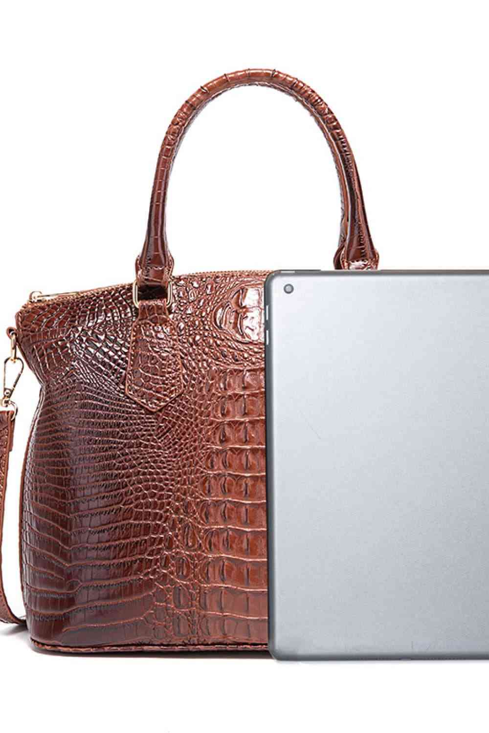 Ava Mea PU Croc Leather Handbag