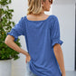 Full Size Short Flounce Sleeve Top