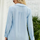 Full Size Swiss Dot Johnny Collar Blouse