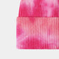 Tie-Dye Cuffed Rib-Knit Beanie Hat