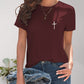 Cross Graphic Round Neck T-Shirt