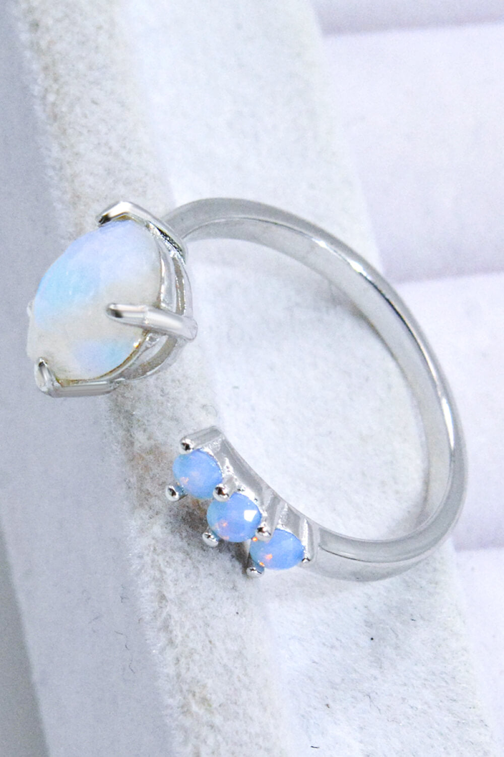 Women's 18K Rose Gold-Plated Moonstone Open Ring