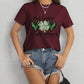 Lucky Clover Round Neck Short Sleeve T-Shirt