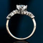 Women's 1 Carat Moissanite Heart 925 Sterling Silver Ring