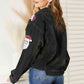 Santa Sequin Raw Hem Jacket