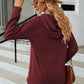 Full Size Cable-Knit Long Sleeve Hoodie