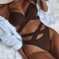 Crisscross Halter Neck Bikini Set