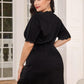 Plus Size Lace Trim Deep V Night Dress