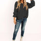Swiss Dot Tie Neck Flounce Sleeve Blouse